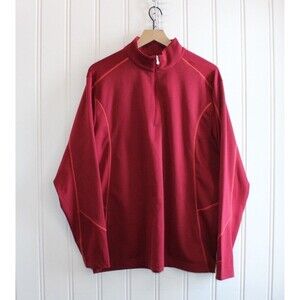 Nike Golf Fit Therma 1/4 Zip Warm Athleisure Pullover Red Men's Size Large L